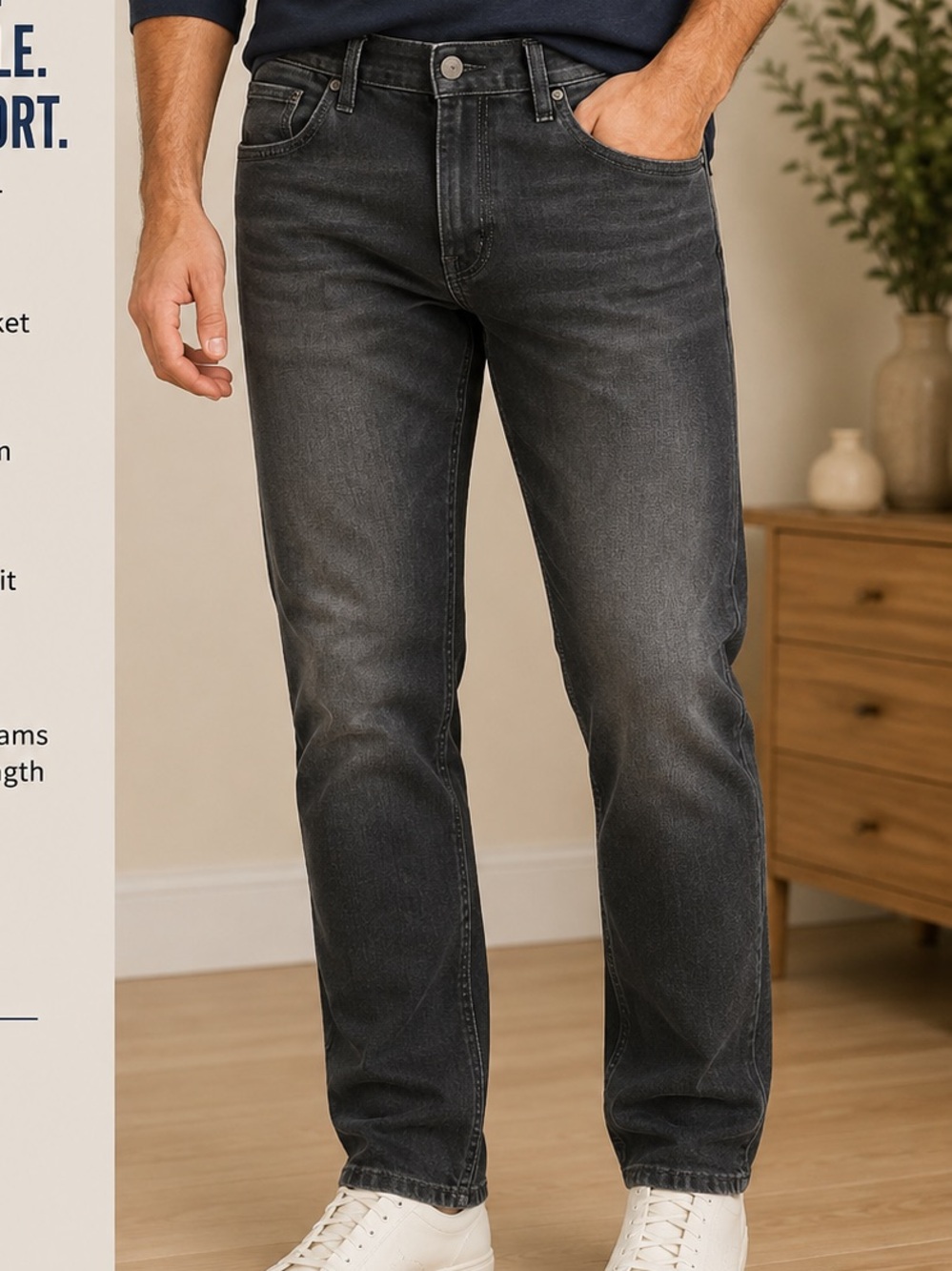 Armani Exchange Men's Skinny Washed Black Jeans size 34 NEW WITH TAGS